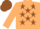 Silk - Beige, epaulets brown,brown stars beige sleeve,brown cap