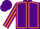 Silk - Purple, orange seams, striped sleeves, purple cap