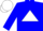 Silk - Blue body, white triangle, blue arms, white diaboloes, white cap