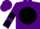 Silk - Purple, gray 'sws' on black ball, black chevrons on sleeves, purple cap