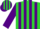Silk - Lime green, purple stripe on front, purple stripes on sleeves