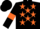 Silk - black, orange stars, orange armlets