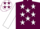 Silk - Maroon, white stars, ''d& d''on sleeve