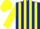 Silk - Dark blue, yellow stripes on sleeves, yellow cap