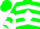 Silk - Green, green emblem on white diamond, white chevrons