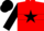 Silk - Red,  black star between hoop on sleeves, red and black cap