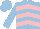 Silk - Light blue, pink chevrons, light blue cap