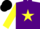 Silk - Purple, Yellow star and sleeves, Black cap