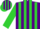 Silk - Purple, lime circled lime 'a', lime stripes on sleeves
