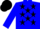 Silk - Blue, black stars, matching cap