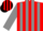 Silk - Red, black and grey emblem, grey stripes on sleeves