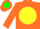 Silk - Orange, green 'ja' on yellow ball