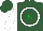 Silk - Hunter green, white 'fun 100' in white framed circle, green '$' on white sleeves, hunter green cap