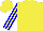 Silk - Yellow, blue anchor ja, blue stripes on slvs