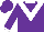 Silk - Purple, white v 7 brand, white collar, epaulets and cuffs