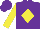 Silk - Purple, purple horses head on yellow diamond, yellow sleeves