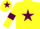 Silk - Yellow, Maroon star, armlets and star on cap