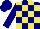 Silk - Navy blue & yellow blocks