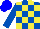 Silk - Royal blue, yellow esj, yellow blocks on sleeevs, roayl blue cap