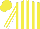 Silk - Yellow, white stripes, white stripes on yellow sleeves, yellow cap