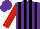 Silk - Purple, black stripes, red sleeves