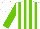 Silk - White and light green stripes, light green sleeves