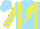 Silk - Sky blue, yellow lightning bolt & braces,  sky blue stars on yellow sleeves