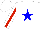 Silk - White, red, white, and blue star, red stripe on white sleeves