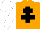 Silk - Orange body, black cross of lorraine, white arms, white cap