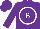 Silk - Purple, white 'b' in circle frame, purple cap
