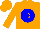 Silk - Orange, orange ,''d'' on blue ball