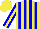 Silk - Yellow, blue stripes, yellow stripe on blues sleeves