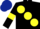 Silk - Black, large Yellow spots and armlets, Dark Blue cap