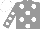 Silk - Grey, white dots, white dots on sleeves, white cap