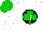 Silk - White, white 'jj' on green shamrock on black ball, green cap