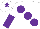 Silk - White body, purple large spots, white arms, purple halved, white cap, purple star