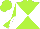 Silk - Lime and white diagonal quarters, lime and white diagonal quartered sleeves