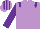Silk - Mauve, purple epaulettes & sleeves, striped cap