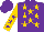 Silk - Purple, gold stars 'gff' on back, gold sleeves with purple stars