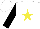 Silk - White, yellow star, black sleeves