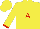 Silk - Yellow, red 'aranda' with red 'a' in zia emblem, yellow sleeves, red cuffs