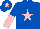 Silk - Royal blue, pink star, halved sleeves and star on cap