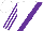 Silk - White, purple sash and 's', purple stripes on sleeves