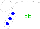 Silk - White, green 'ee' blue dots on sleeves