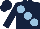 Silk - Dark blue, large light blue spots