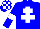 Silk - Blue, white cross of Lorraine , white armlets, checked cap