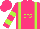 Silk - Hot pink, lime green braces and 'sfs', lime bars on slvs