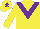 Silk - Yellow, purple chevron and star on cap
