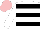 Silk - White & black hoops, pink cap