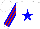 Silk - White, 'j/l' on blue star, red and blue stars on front, red and blue striped sleeves with white cuffs